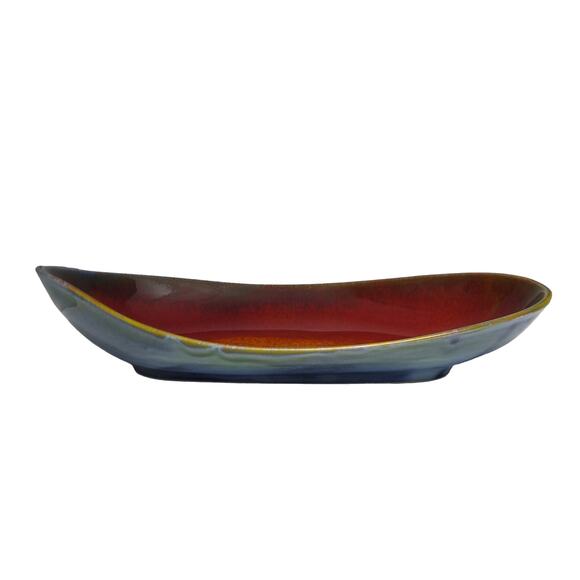 Vintage Glazed Pottery Console Bowl - Picture 1 of 4